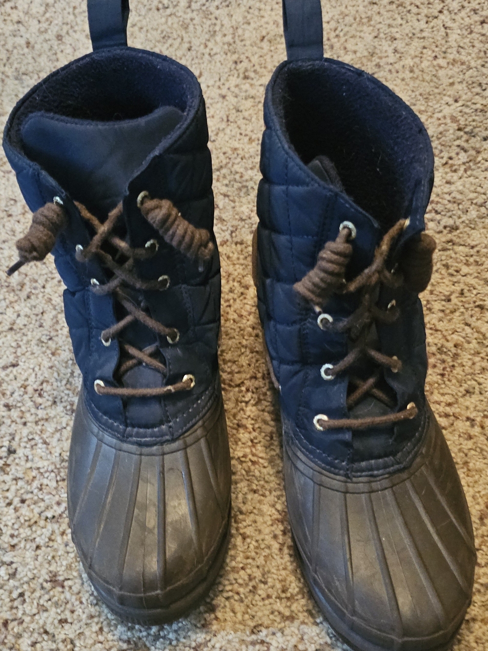 Sperry Navy and Brown Women's Boots 11